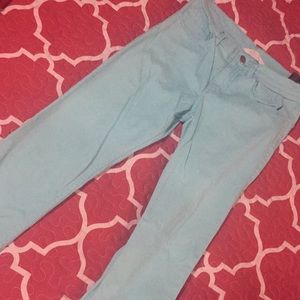 Light blue jeans pants